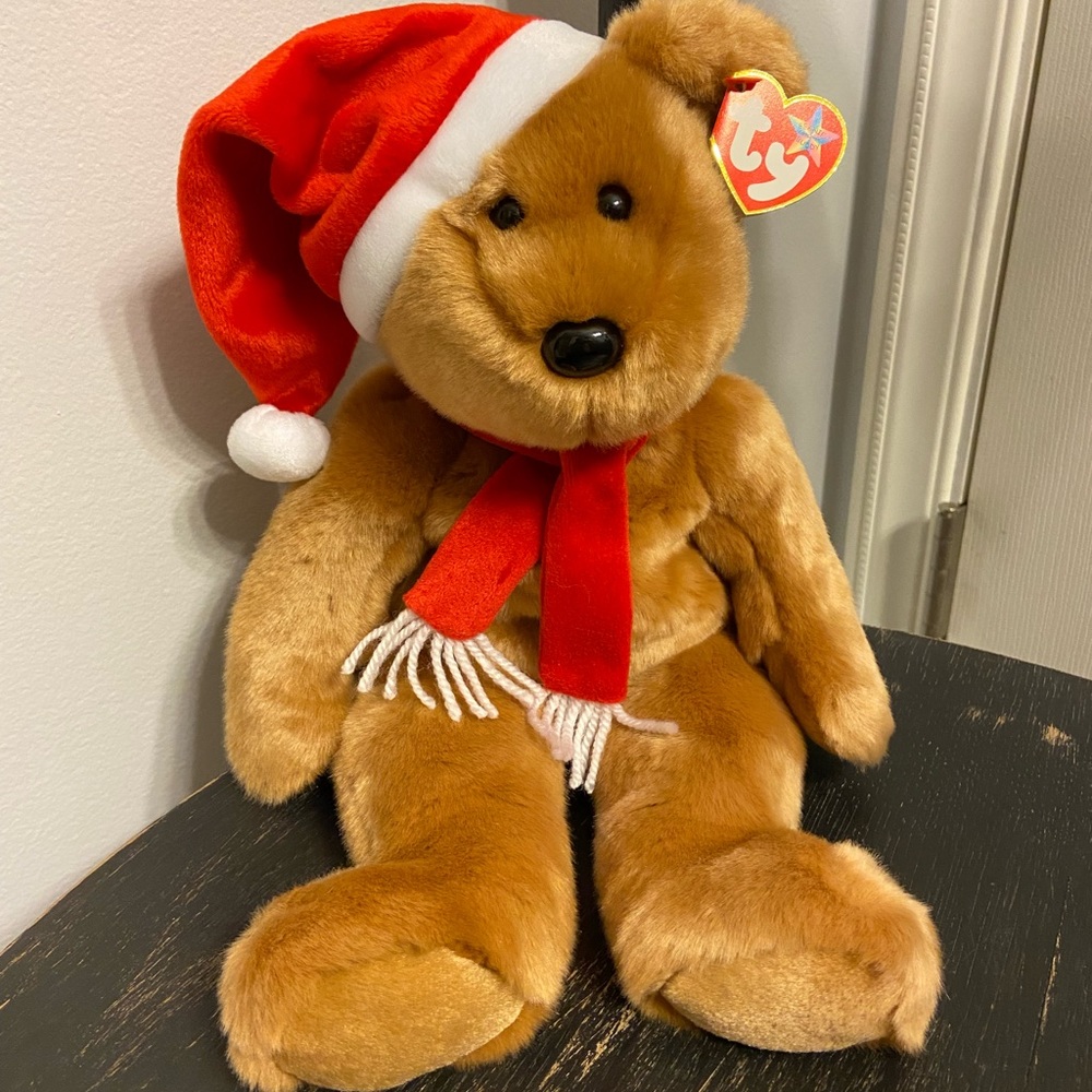 Large Ty Beanie Buddy 1997 Holiday Teddy